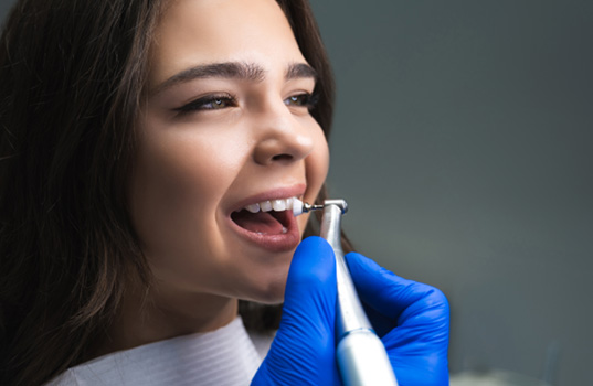 St. Augustine patient getting teeth polished